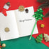20 Pieces Christmas Tree Ballpoint Pens Bulk Glitter Sequin Xmas Slim Pens Santa Novelty Rollerball Pens 0.5 mm Black Gel Ink Pen for Christmas Ho...