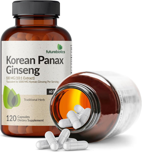 Futurebiotics Korean Panax Ginseng 1000 MG Per Serving Energy, Memory & Brain Health Support, Non-GMO, 120 Capsules...