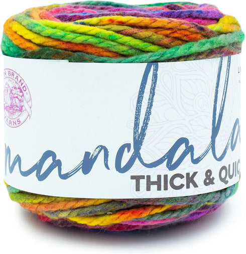Lion Brand Yarn, Mandala Thick & Quick Bulky Yarn, Swirl, 1 Cake...