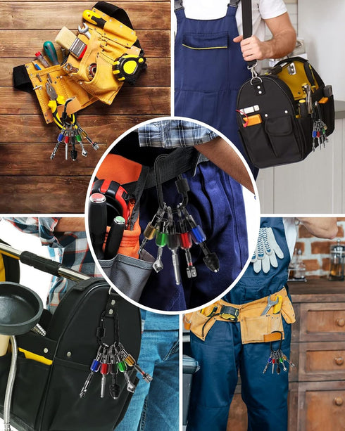 Upgrade, Steel Material, Katerk 5PCS 1/4 Inch Hex Shank Screwdriver Bits Holder Extension Bar Screw Adapter Drill Handy Heavyduty Keychain Bit Hol...