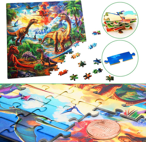 Jigsaw Puzzles for Kids Ages 4-6 6-8 8-10-Dinosaur Puzzle 200 Pieces Relax Kids Puzzles Ages 5-8 10-12 -Learning Educational Toys Gift for Boys an...