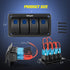 Nilight - 90109D 4 Gang Aluminum Rocker Switch Panel Toggle Dash 5 Pin ON/Off Pre-Wired Rocker Switch Blue Backlit Switch for Automotive Car Marin...
