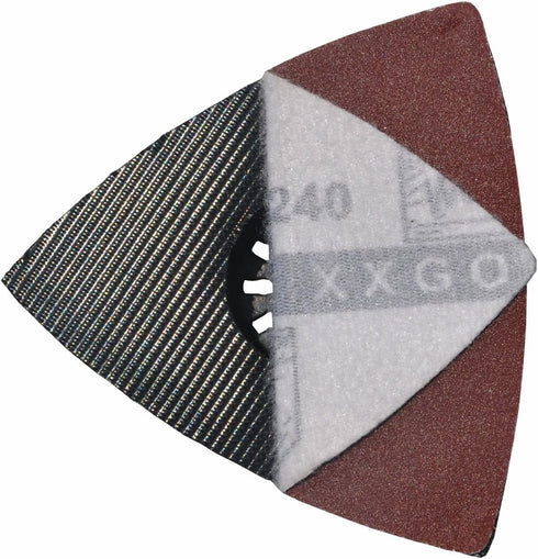 60 Pcs 240 Grits 3-1/8 Inch 80mm Triangular Oscillating Tool Sanding Paper for Wood Sanding Fit 80mm Triangular Multi Tool Sanding Pads XG8020240...