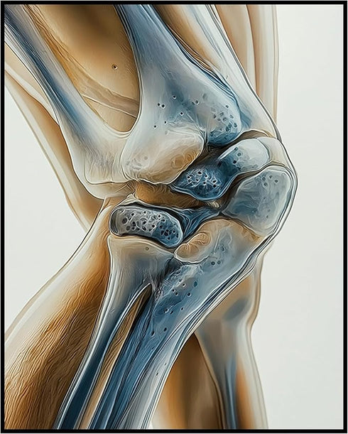 Posterizer 1 pcs-artistic illustration of the human knee 1-Teachers & Classrooms-Abstract & Modern Art-School and classroom art- unframed wall art...