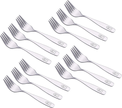 ANNOVA Kids Silverware Children's Safe Flatware Set Stainless Steel - Children Forks, Children Tablespoons, Toddler Utensils, Metal Cutlery Set fo...