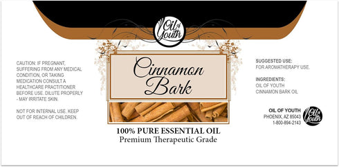 Oil of Youth Essential Oils 8oz - Cinnamon Bark Essential Oil - 8 Fluid Ounces - Bulk Cinnamon Bark Oil...