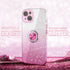 for iPhone 13 Case,Slim Glitter Sparkly Case with 360°Ring Holder Kickstand Magnetic Car Mount Shock-Absorbent Protective Sturdy Cover for iPhone ...