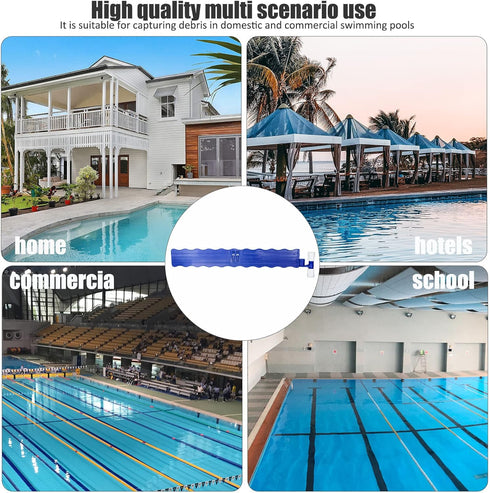 Pool Skimmer,Hands Free Pool Leaf Skimmer,Work with Most Skimmer Systems on above-Ground and in-ground Pools,6.7 Inches to 4 Inches (Blue)...