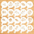 Konsait 20 Pack Cake Stencil Templates Decoration, Reusable Cake Cookies Baking Painting Journal Mold Tools, Dessert, Coffee Decorating Leaves But...