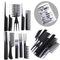 10Pcs Hairdressing Comb Set Hair Styling Pro Kit Professional Barber Salon Gift Black Colour Set - Portable Set Hair Care Style Accessory Comb for...