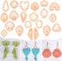 Puocaon Basic Clay Earring Cutters - 21 Pcs Polymer Clay Cutters, Classic Geometric Clay Jewelry Cutters Set, Shell Clay Earring Cutter, Radial Sh...