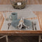 Farmhouse Ticking Stripe Gray Napkins, Set of 4 Place Mats, 18" x 18", Farmhouse Style Kitchen & Dining Decor...