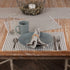 Farmhouse Ticking Stripe Gray Napkins, Set of 4 Place Mats, 18" x 18", Farmhouse Style Kitchen & Dining Decor...