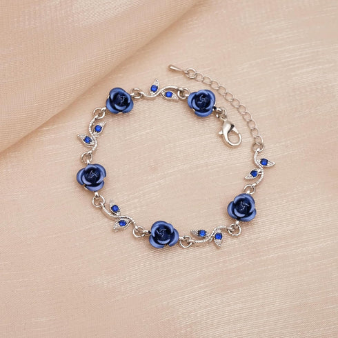 Elegant Flower Leaf Jewelry Sets Necklace Dangle Earrings Bracelet Set for Women Prom Party Costume Accessories #0929...