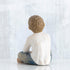 Willow Tree Imaginative Child, Nurtured by Your Loving Care, Seated Boy Figure in Blue Jeans, Works Well in Groupings That Reflect Family Relation...