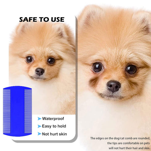 3 Packs Flea Comb for Dogs Tick Comb Flea Comb for Cats Lice Comb Dandruff Comb Kitten Flea Comb Hair Lice Comb Fine Tooth Hair Combs for Puppy Fl...