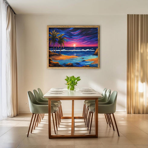 Posterizer 1 pcs- beach and the sea-abstract art 8-Landscape & Nature Art-Floral Botanical Art- Decor for Home & Office- unframed wall art...