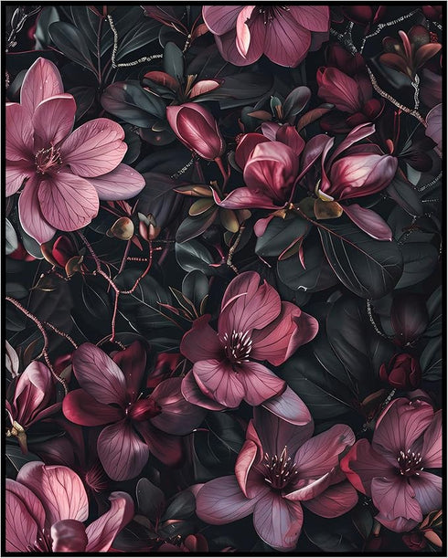 Posterizer 1 pcs-purply pink dainty wild flowers-Floral & Botanical Art-Abstract & Modern Art-Decor for Home & Office- UNFRAMED Wall Art...