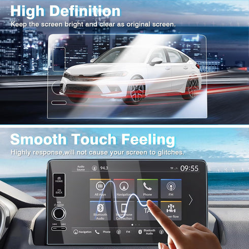 Karltys 2 Pack Screen Protector for Honda CR-V Accessories/HR-V EX-L 2023-2025 & Civic 2022-2025 9-Inch Touchscreen, Anti Glare Anti Fingerprint T...