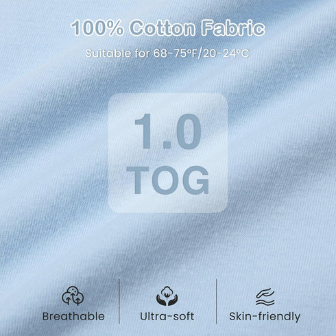 Baby Sleep Sack Swaddle with 2-Way Zipper 100% Cotton 3 Ways to Wear Adjustable Wearable Blanket Baby Swaddle Sleep Sack...