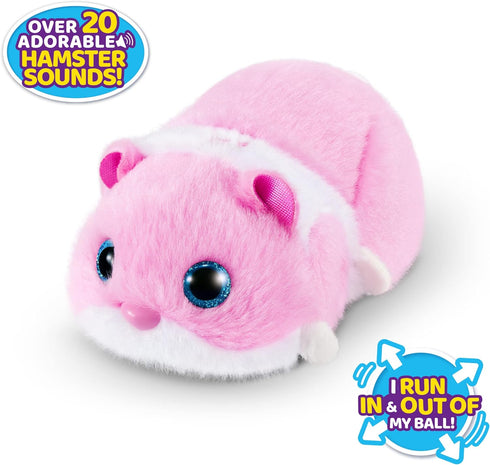 Pets Alive Hamstermania (Pink) by ZURU Hamster, Electronic Pet, 20+ Sounds Interactive, Hamster Ball Toy for Girls and Children...