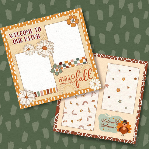 Whaline 24Pcs Floral Pattern Paper 30x30cm Retro Boho Rainbow Double-Sided Scrapbook Paper Hippie Groovy Craft Paper Folded Flat for DIY Backgroun...