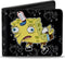 Nickelodeon Men's Wallet, Bifold, Mocking Spongebob Pose Outline Black Gray, Vegan Leather, Multicolor, Standard Size...