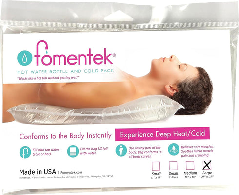 Fomentek Hot & Cold Water Bottle Therapy Bag, Made in USA, Large (21in x 23in)...