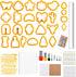 Allazone 219 PCS Polymer Clay Cutters Set, Clay Earring Cutters Plastic Clay Cutters with Acrylic Clay Roller, Earring Cards Earring Hook for Poly...