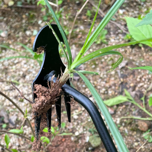 Weed Puller Tool, 2 Pcs 4 Teeth Durable Garden Weed Pulling Tool, Portable Garden Weeder Tool with Gloves for Vegetable Gardening, Backyard Farm W...