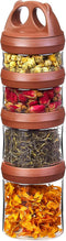SELEWARE Portable Stackable Food Storage Containers for Snacks Formula Powder and Drinks Twist Lock System Airtight Leak-proof BPA and Phthalate F...