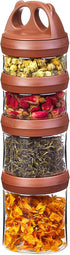 SELEWARE Portable Stackable Food Storage Containers for Snacks Formula Powder and Drinks Twist Lock System Airtight Leak-proof BPA and Phthalate F...