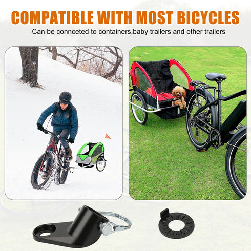 Bike Trailer Hitch Connector, Upgraded Bike Trailer Hitch Coupler Attachments Universal Bike Trailer Hitch Coupler for Instep & Schwinn Bike Trail...