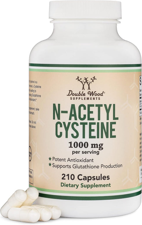 NAC Supplement N-Acetyl Cysteine (1,000mg Per Serving 500mg Per Cap, 210 Capsules) (Third Party Tested) with Odor Masking Technology to Boost Glut...