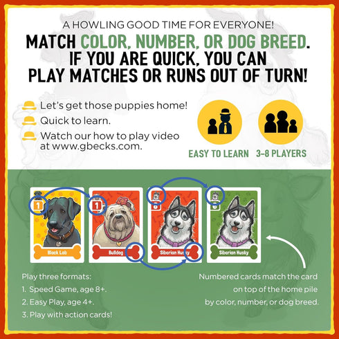 Grandpa Beck's Games Nuts About Mutts - Family-Friendly Hand-Elimination Card Game - for Kids, Teens, and Adults - from The Creators of Cover Your...