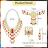 JOERICA Gold Plated Belly Dance Jewelry Set for Women Head Jewelry Triangle Bracelet Rings Statement Necklace Clip on Earrings Indian Bollywood St...