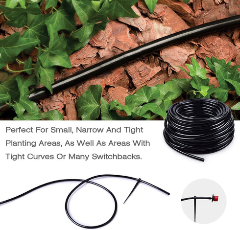 MIXC 1/4 inch Blank Distribution Tubing Drip Irrigation Hose, 50ft Roll...