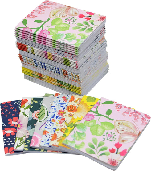 YYaaloa 48pcs Mini Notepads Pocket Notebooks, Happy Journal Small Notebooks Bulk for Party Favors School Office Home Coworkers Travel Gift Present...