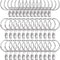 36 Pack Heavy Duty Nickel Plated Metal Curtain Rings with Clips Hooks Open Rings for Curtains and Robs,Easy to Open and Close(Silver)...