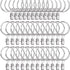 36 Pack Heavy Duty Nickel Plated Metal Curtain Rings with Clips Hooks Open Rings for Curtains and Robs,Easy to Open and Close(Silver)...