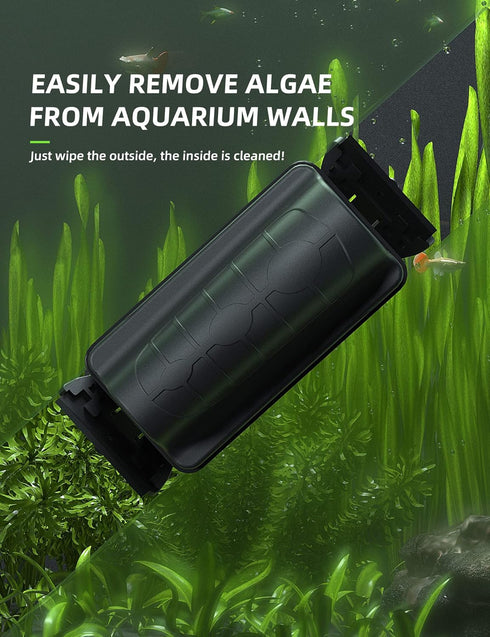 Jasonwell Magnetic Aquarium Fish Tank Cleaner Magnet Scraper for Glass Aquariums Cleaning Tools Scrubber Floating Brush (S)...