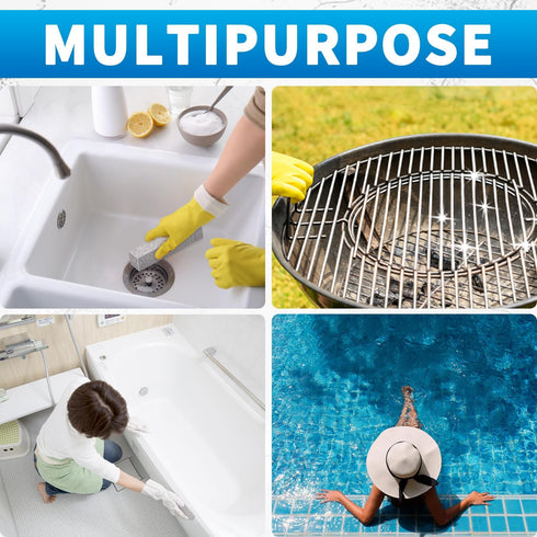4TH Pumice Stone for Toilet Bowl Cleaning,Scouring Stick Powerfully Away Limescale Stain,Hard Water Ring, Calcium Buildup,Iron&Rust. Remover for T...