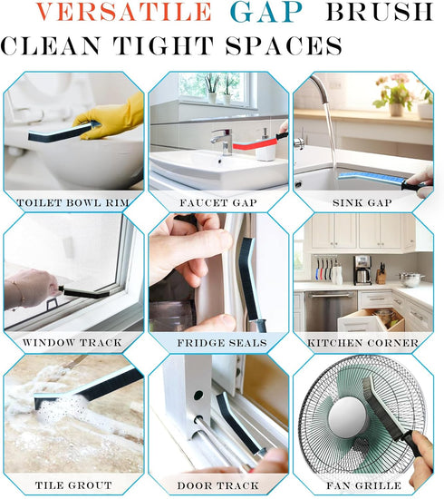 Hard Bristle Crevice Cleaning Brush, Grout Brush, Cleaning Brushes Small Spaces, Crevice Cleaning Brushes for Household Use, especially for Slidin...