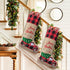 yuboo Burlap Christmas Stockings with Red Truck Xmas Decor 2 Pack, Buffalo Plaid Christmas Stockings 18-Inch Red Truck Christmas Ornaments Decorat...