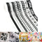 HUIHUANG Paw Print Bone Satin Ribbon Assortment - Black and White, 3/8" & " 5/8" Inch, 10 Rolls 50 Yards - Assorted Ribbon for Crafts, Dog Party S...