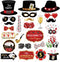 25Pcs Casino Photo Booth Props with Stick, Las Vegas Theme Selfie Props, Poker Night Birthday Party Supplies, Gambling Blackjack Photography Backd...