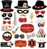 25Pcs Casino Photo Booth Props with Stick, Las Vegas Theme Selfie Props, Poker Night Birthday Party Supplies, Gambling Blackjack Photography Backd...