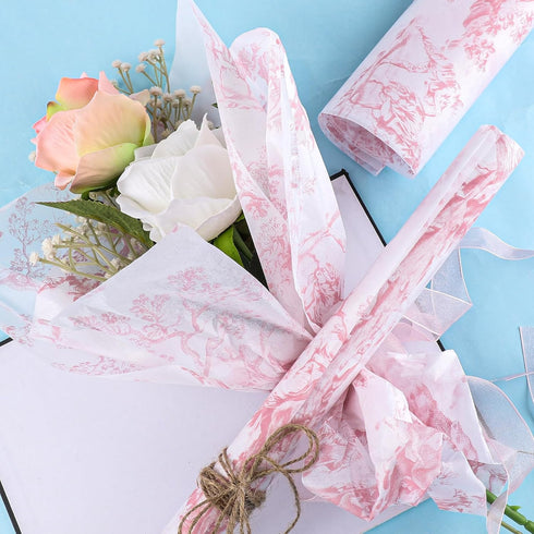 30 Sheets Tissue Paper, 20x14 Inch Wrapping Tissue Paper Decorative Tissue Paper Retro Print Tissue Paper for Weddings Birthday Baby Shower DIY Cr...