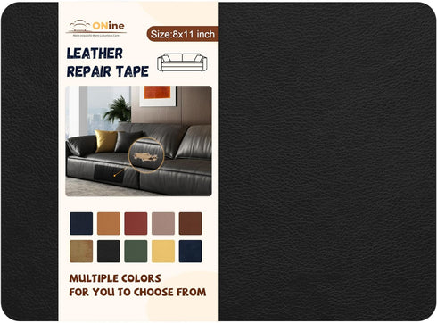 ONine Leather Repair Patch?Self-Adhesive Couch Patch?Multicolor Available Scratch Leather 8X11 Inch Peel and Stick for Sofas, Car Seats Hand Bags ...