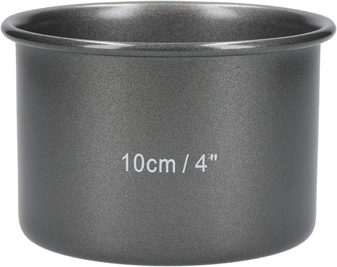 MasterClass KCMCHB30 10 cm Deep Cake Tin with PFOA Non Stick and Loose Bottom, 1 mm Carbon Steel, 4 Inch Mini Round Pan, Grey...